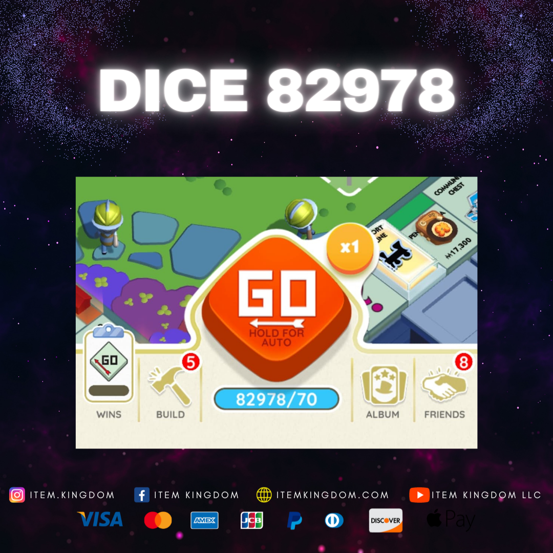 Monopoly Go Account 82k Dices for Sale