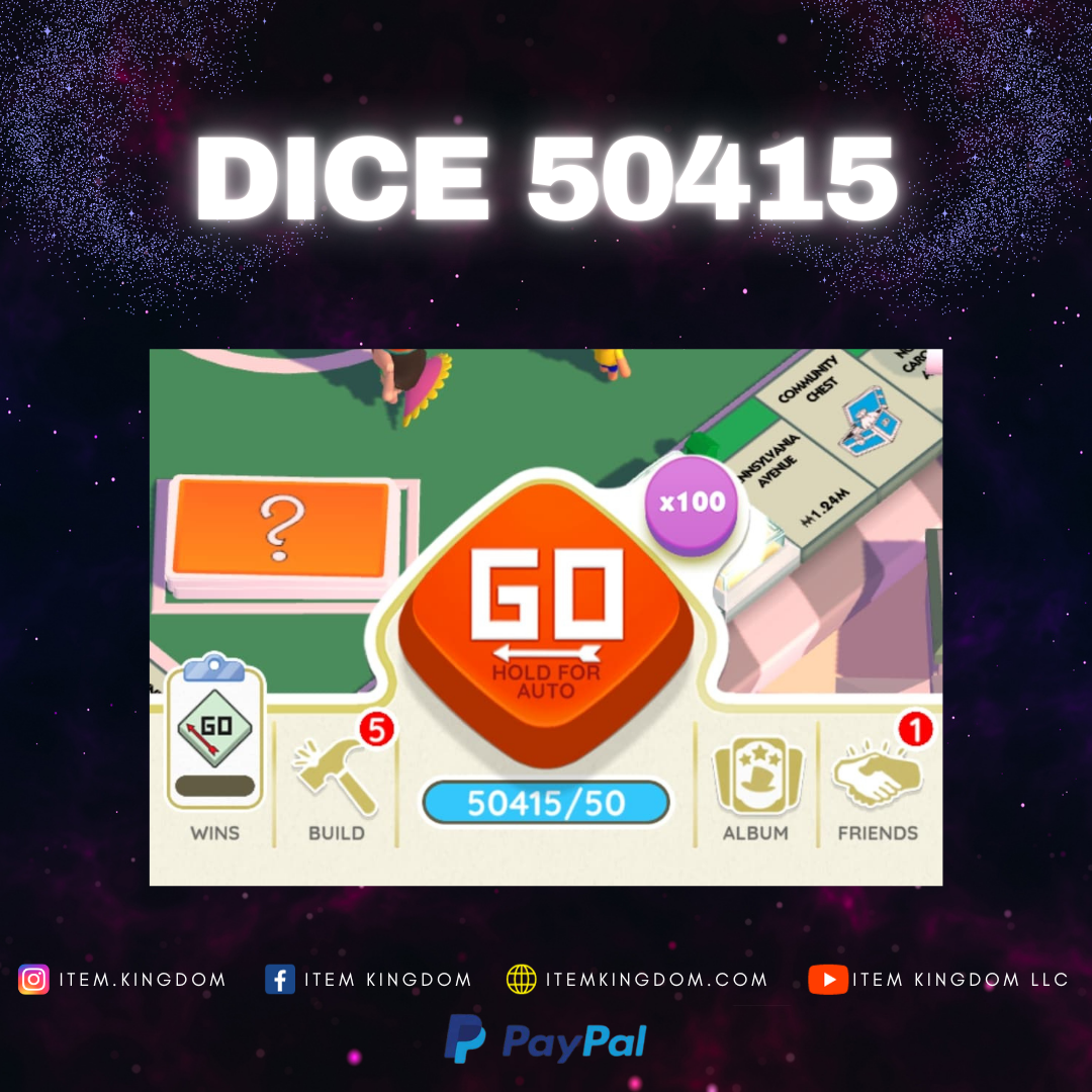 Monopoly Go Account 50k Dices for Sale