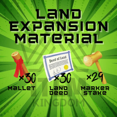 Land Expansion Material LEM Market Stake Land Deed Mallet Hay Day - Item Kingdom