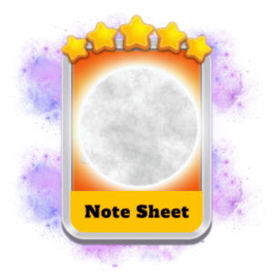 Note Sheet